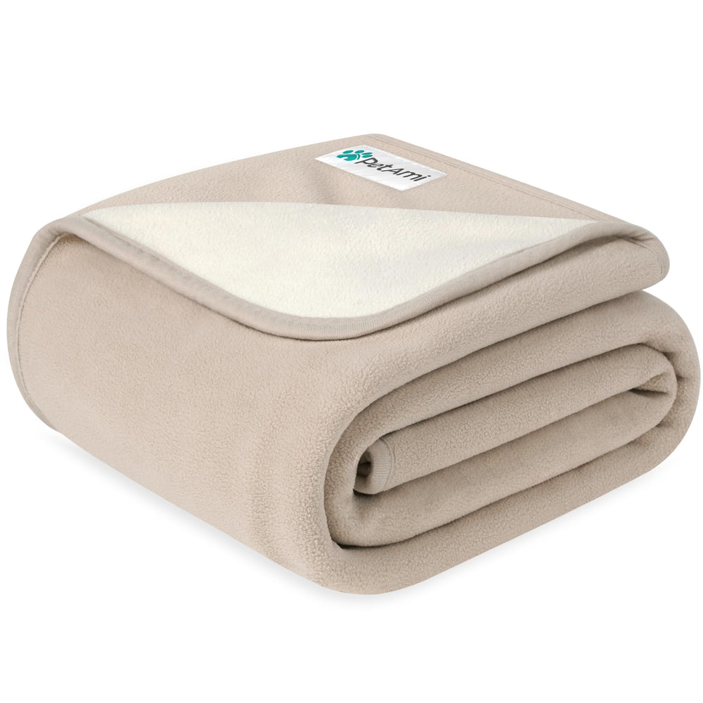 PetAmi waterproof dog blanket in use on couch guarding against spills and stains