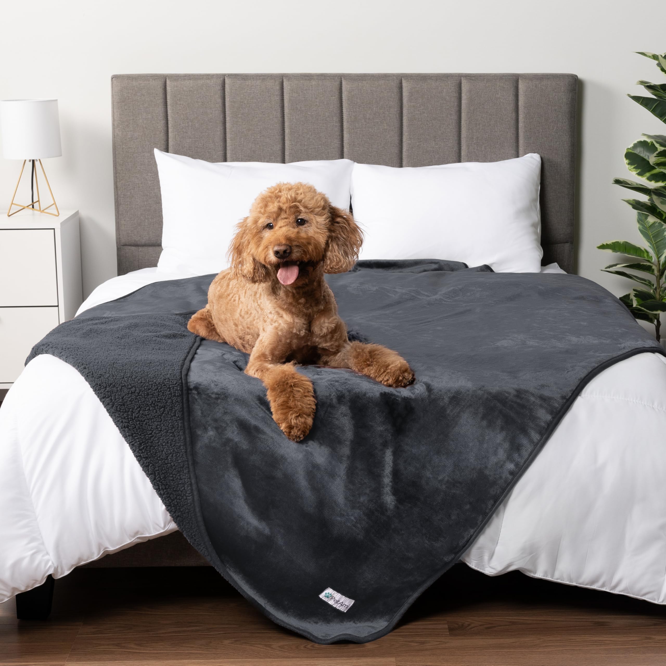 PetAmi travel use blanket protecting seats during road trips.