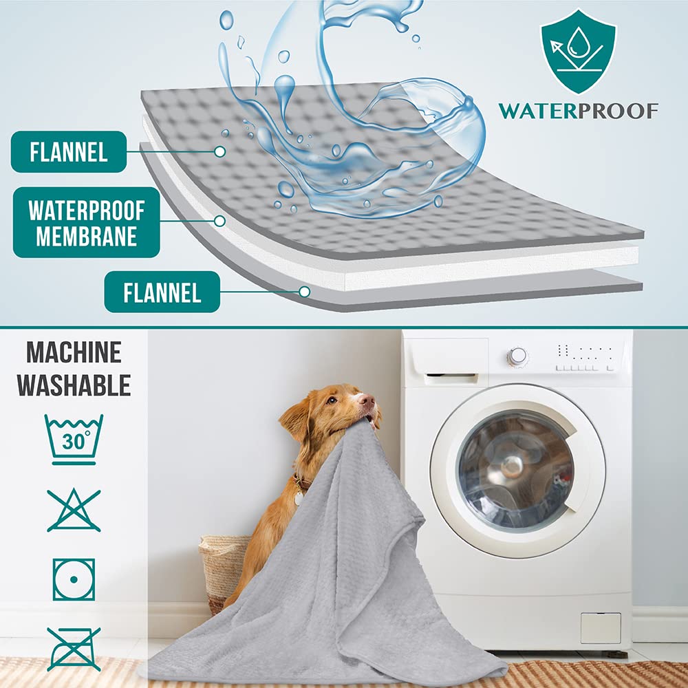 PetAmi waterproof dog blanket washable-durable stays fresh after machine wash.