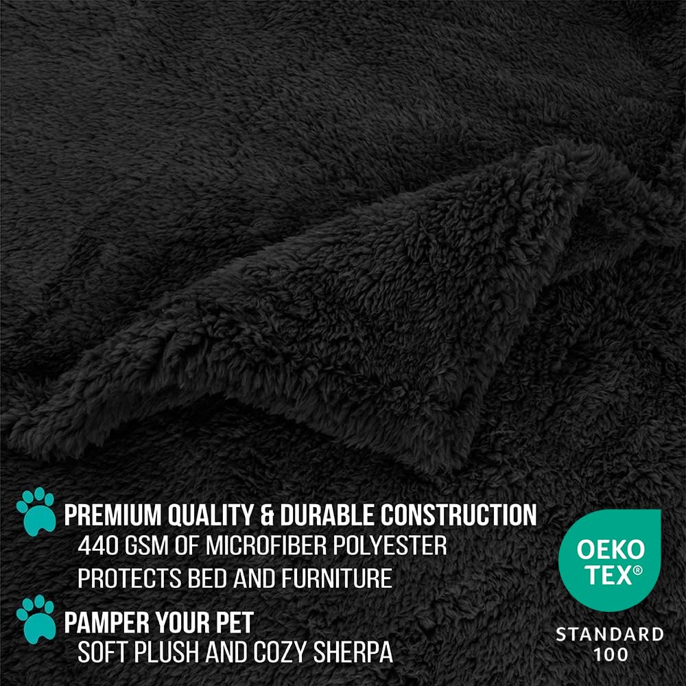 PetAmi waterproof blanket on chair demonstrates leakproof protection during snuggle time.