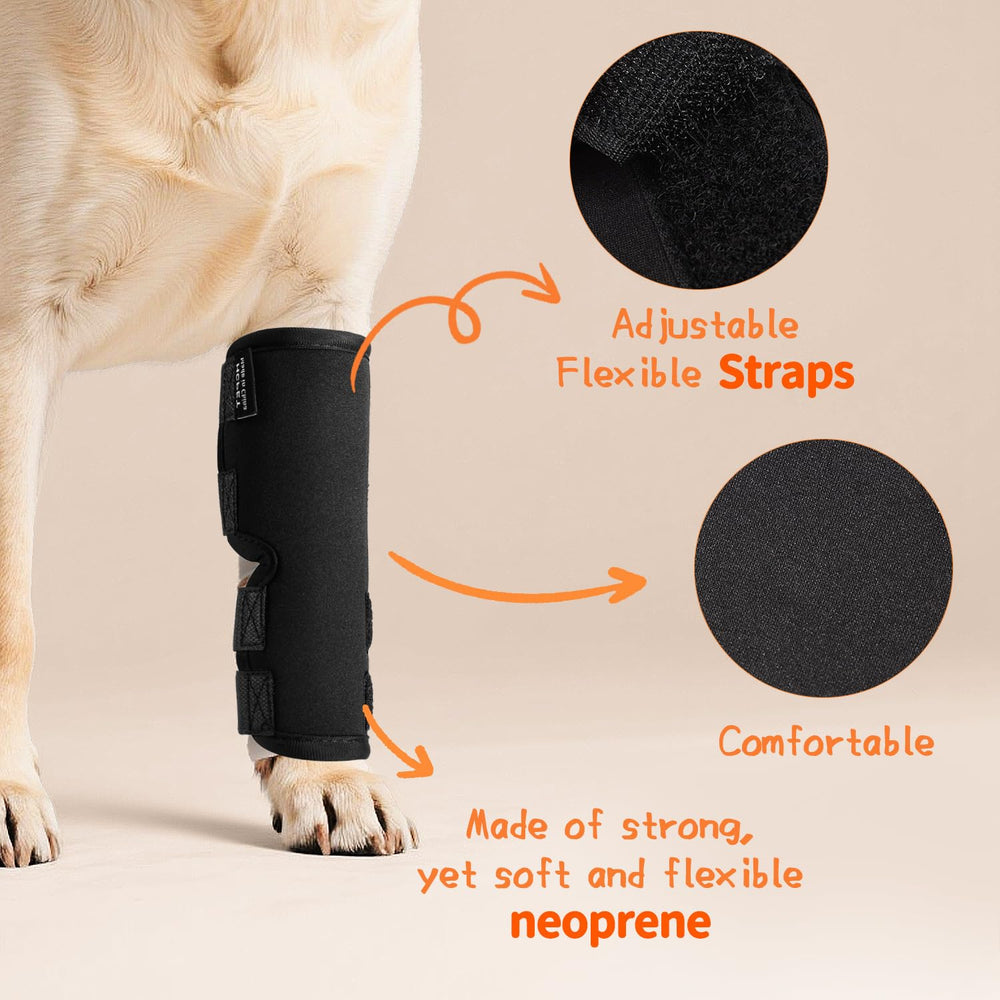 Petanims dog front leg brace breathable materials support comfortable all-day wear.