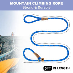 Petarea slip lead reflective thread boosts visibility for night walks.