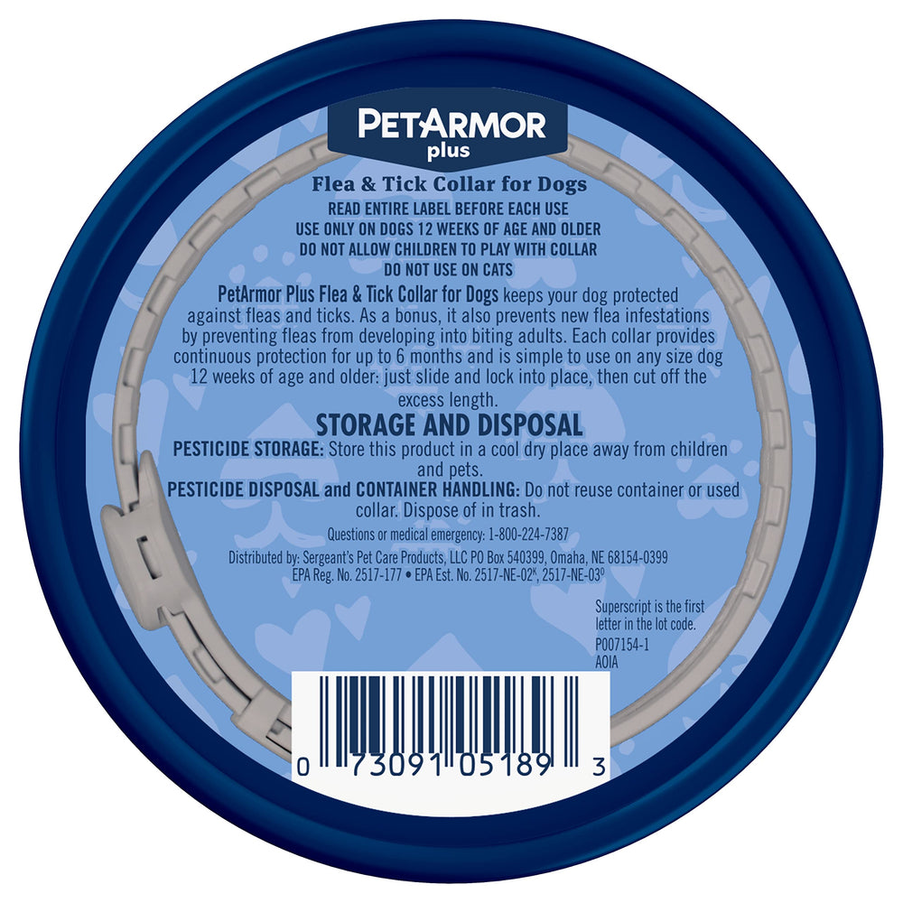 PetArmor Plus dog collar adjustable-fit demonstrates one size flexibility for all dog sizes