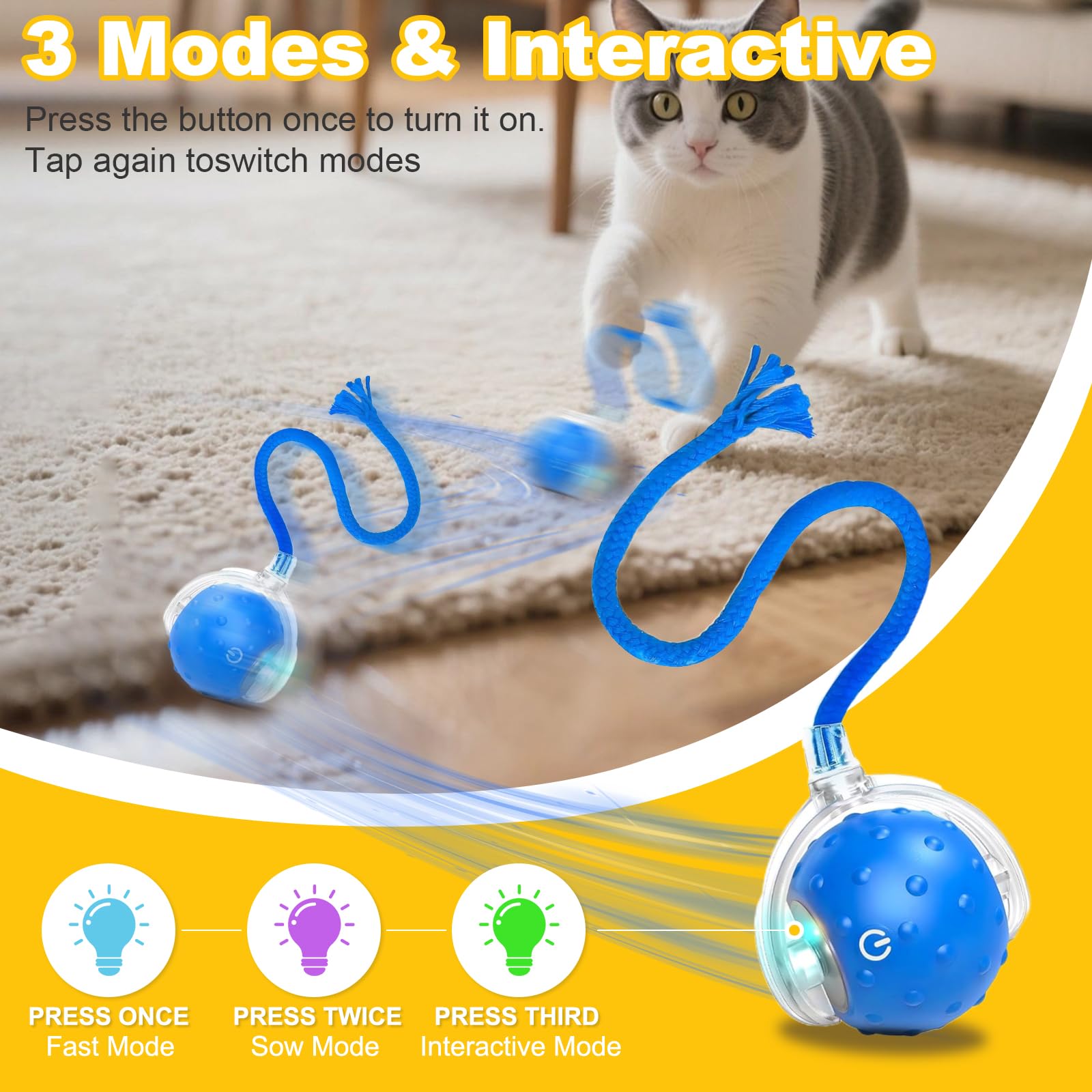Petayouj ball obstacle-avoidance navigates around furniture for uninterrupted play.