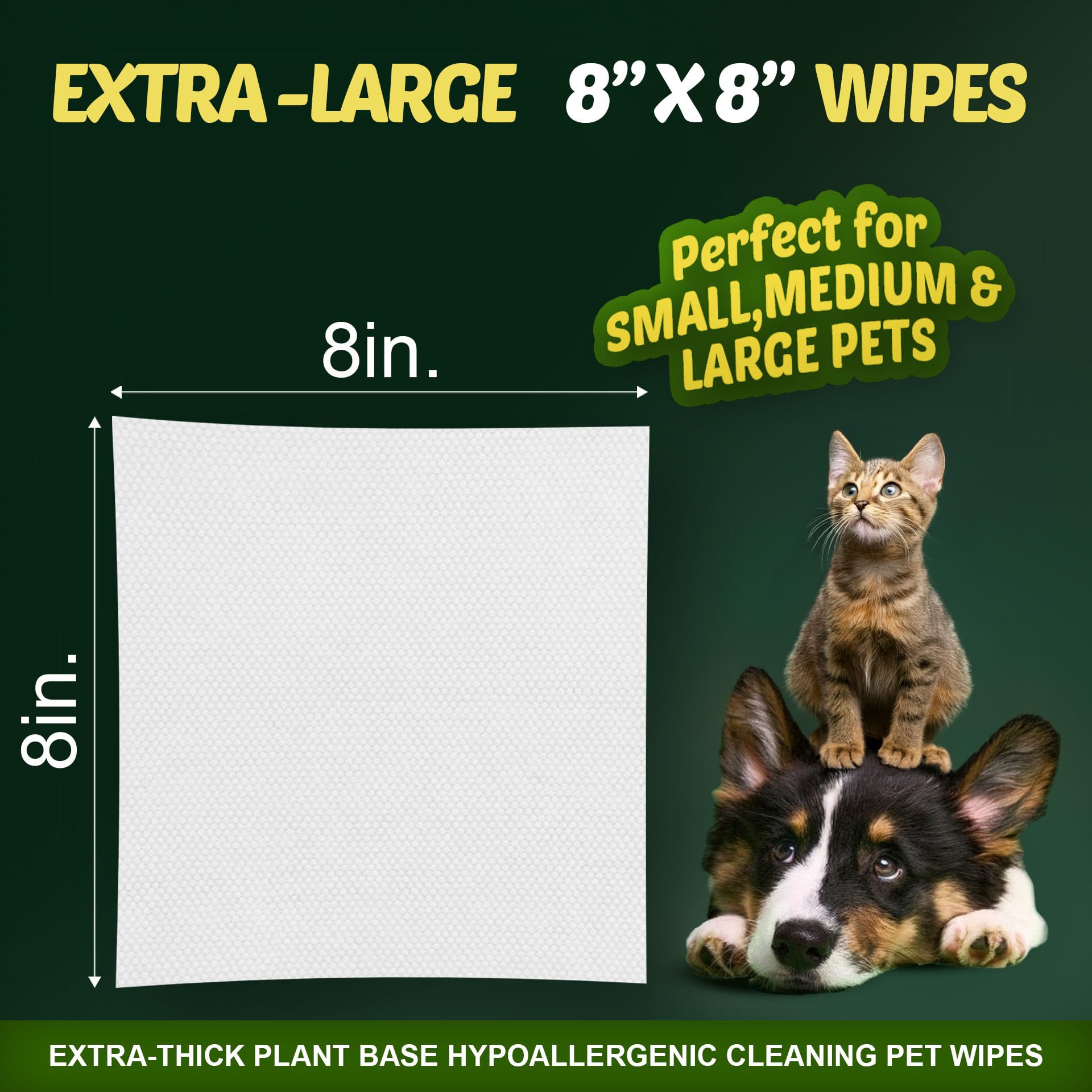 Petazy 400 dog wipes full body for quick full-body refresh