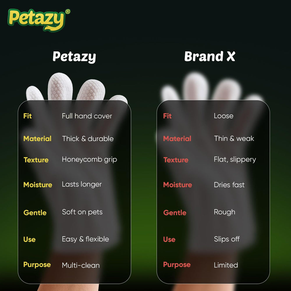Petazy Pet Glove Wipes butt cleaning for quick hygiene