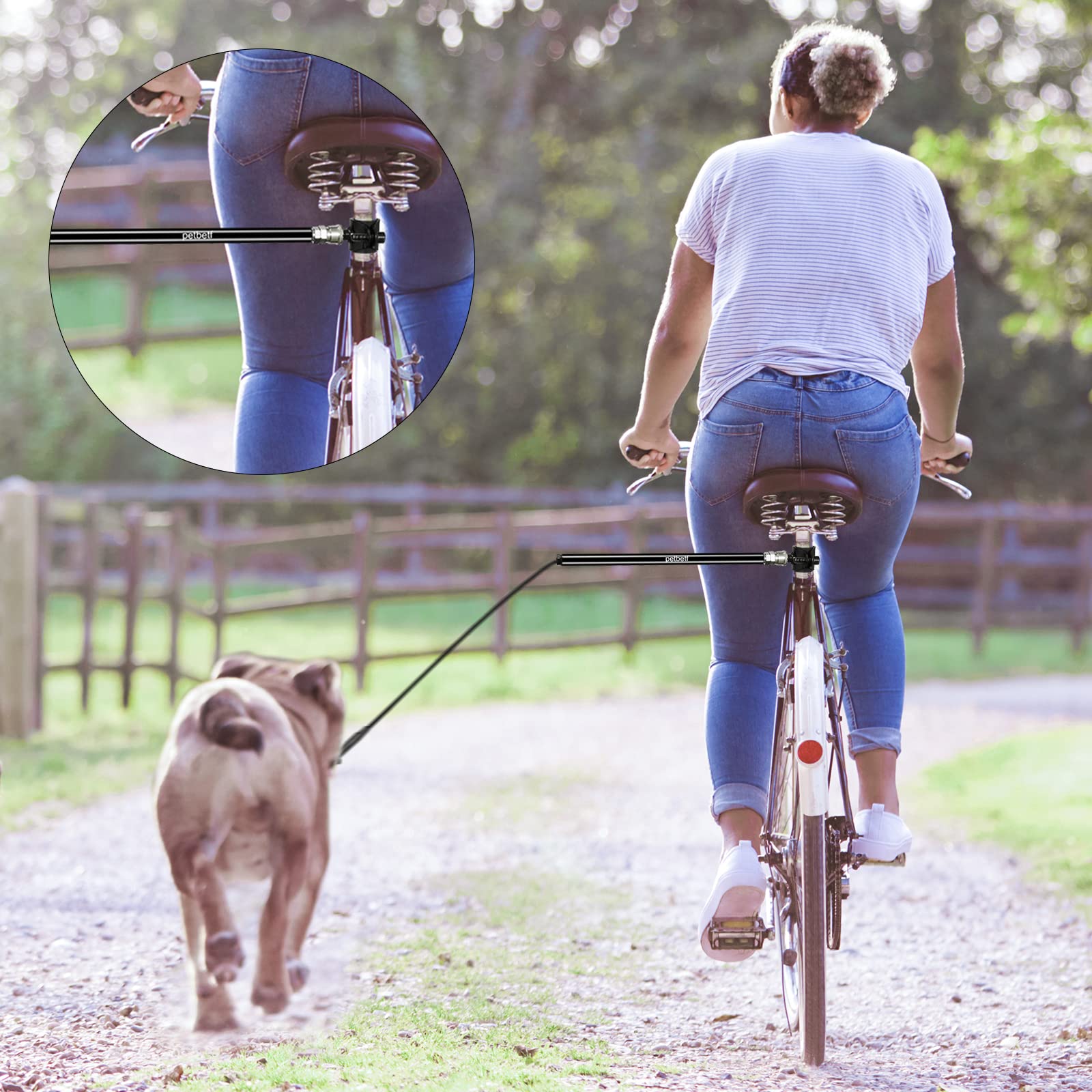 Petbetf silicone-padding contact area shows bike-surface protection.