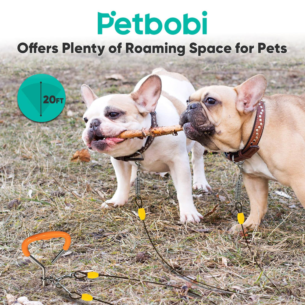 Petbobi 360-degree clips prevent tangling for safer, more comfortable dog play.