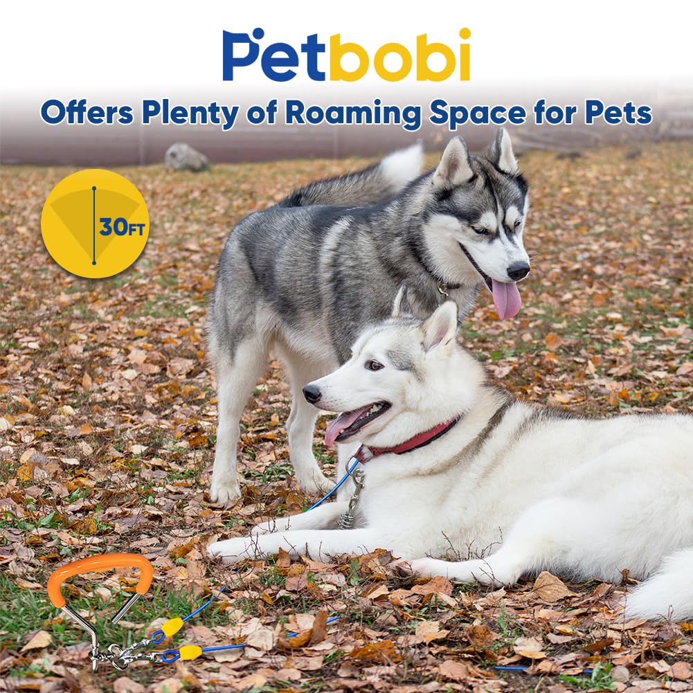 Petbobi 360-degree rotating clips prevent tangling during playtime.