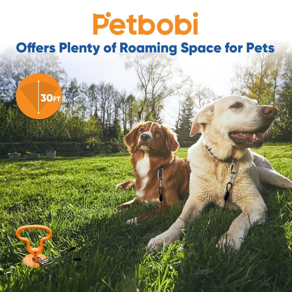 Petbobi 360 swivel clips reducing tangles during outdoor use