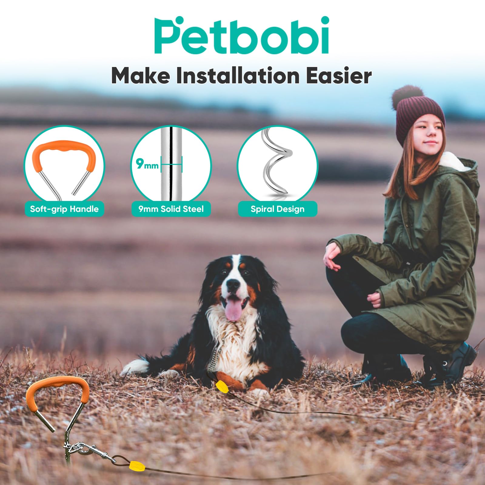 Petbobi 5-inch spring reduces impact to protect neck during playful tugs.