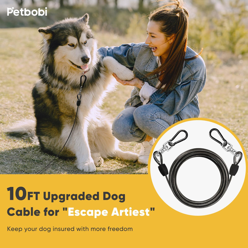 Petbobi 6mm stainless steel wire with PVC coating provides weather resistance