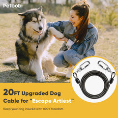 Petbobi 6mm stainless steel wire with PVC coating demonstrates weather-ready durability.