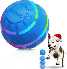 Petbobi Active Rolling Ball with LED flash lights enhances nighttime indoor play.