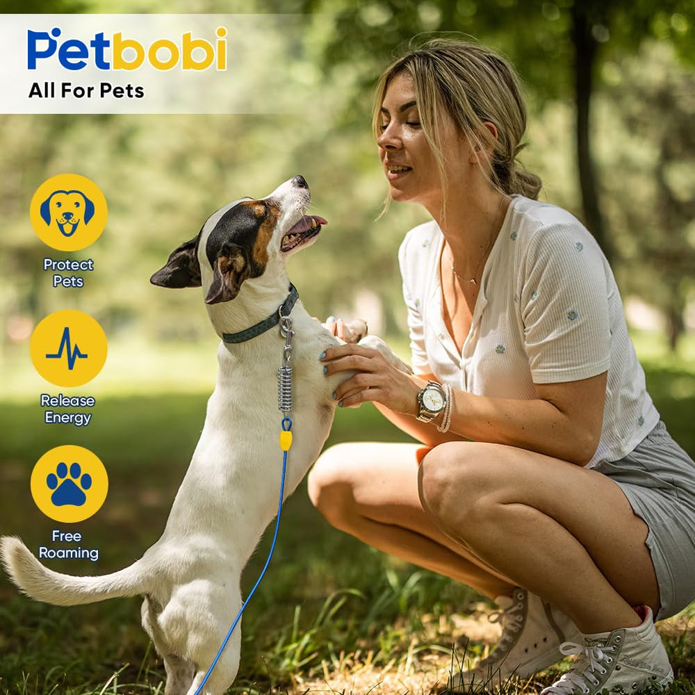 Petbobi dog tie-out kit boxed for camping yard setup