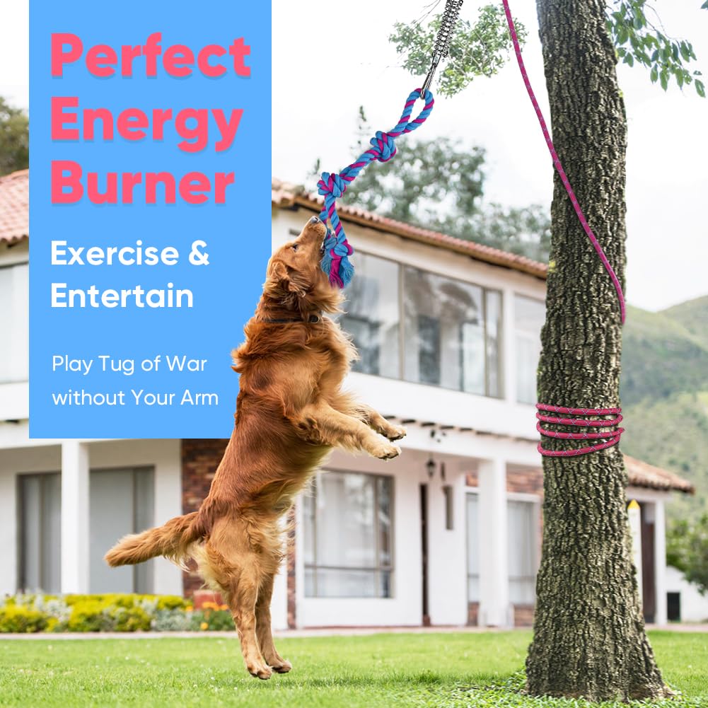 Petbobi Bungee Dog Toy 16ft rope demonstrates durable power-chewer support for large breeds