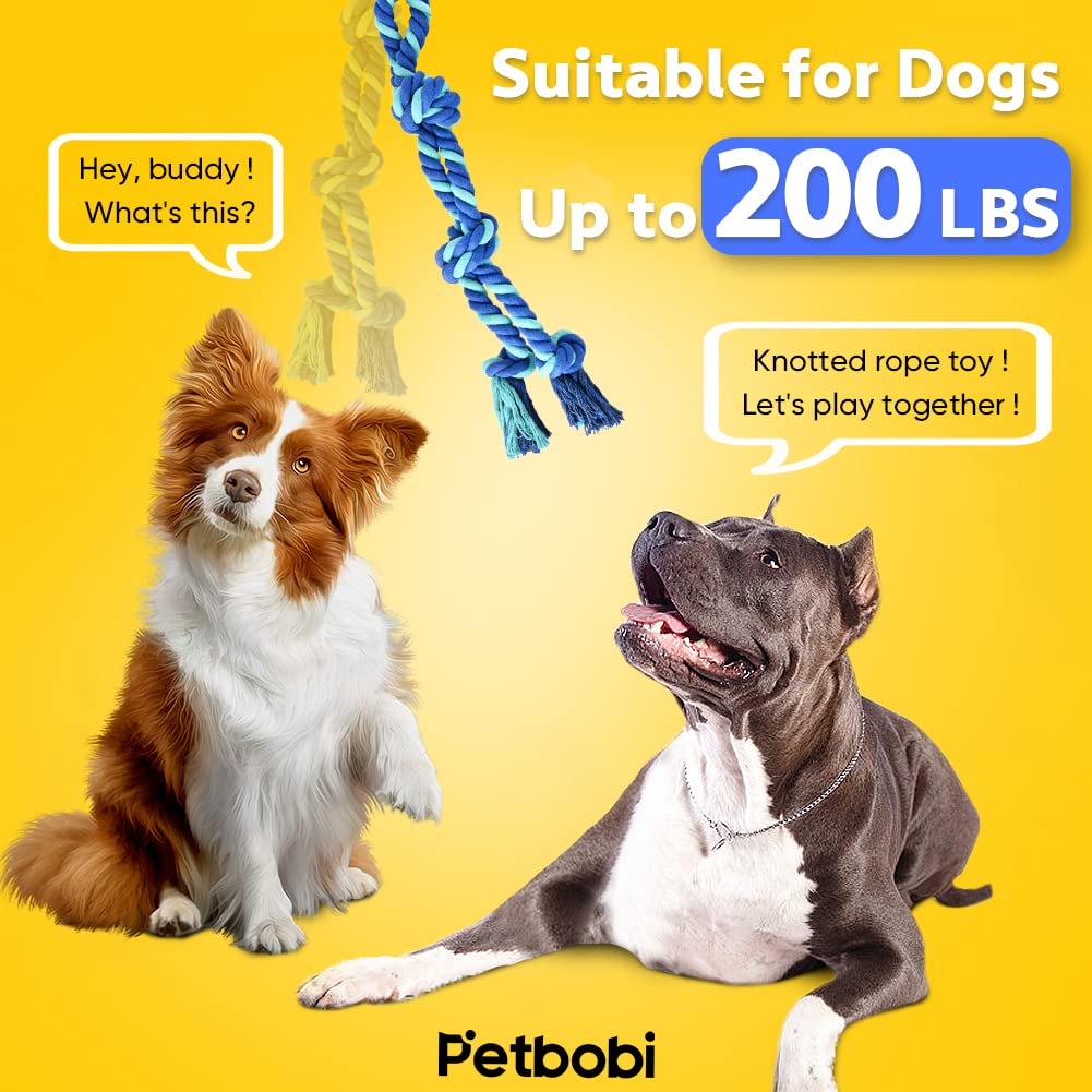 Petbobi Bungee Dog Toy backyard use shows safe, interactive fetch-and-tug sessions.