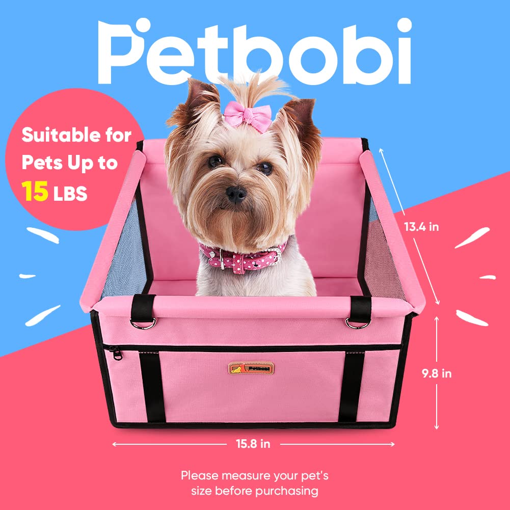 Petbobi booster seat stability tubes ensure secure travel for cats and dogs.