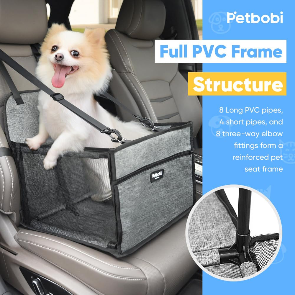 Petbobi dog car seat breathable-mesh provides airflow for comfort