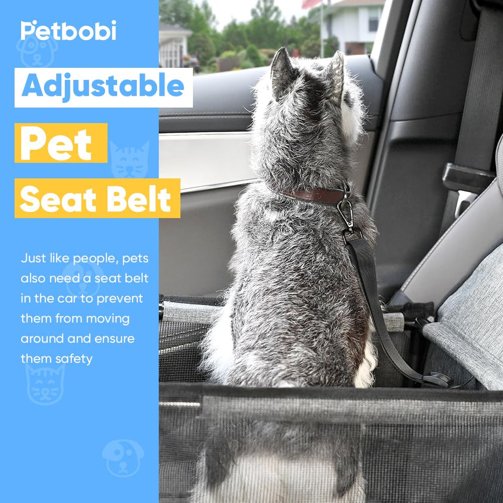 Petbobi dog car seat safety-belts anchor loops for secure rides