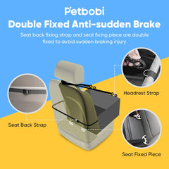 Petbobi dog car seat water-resistant fabric resists spills on trips
