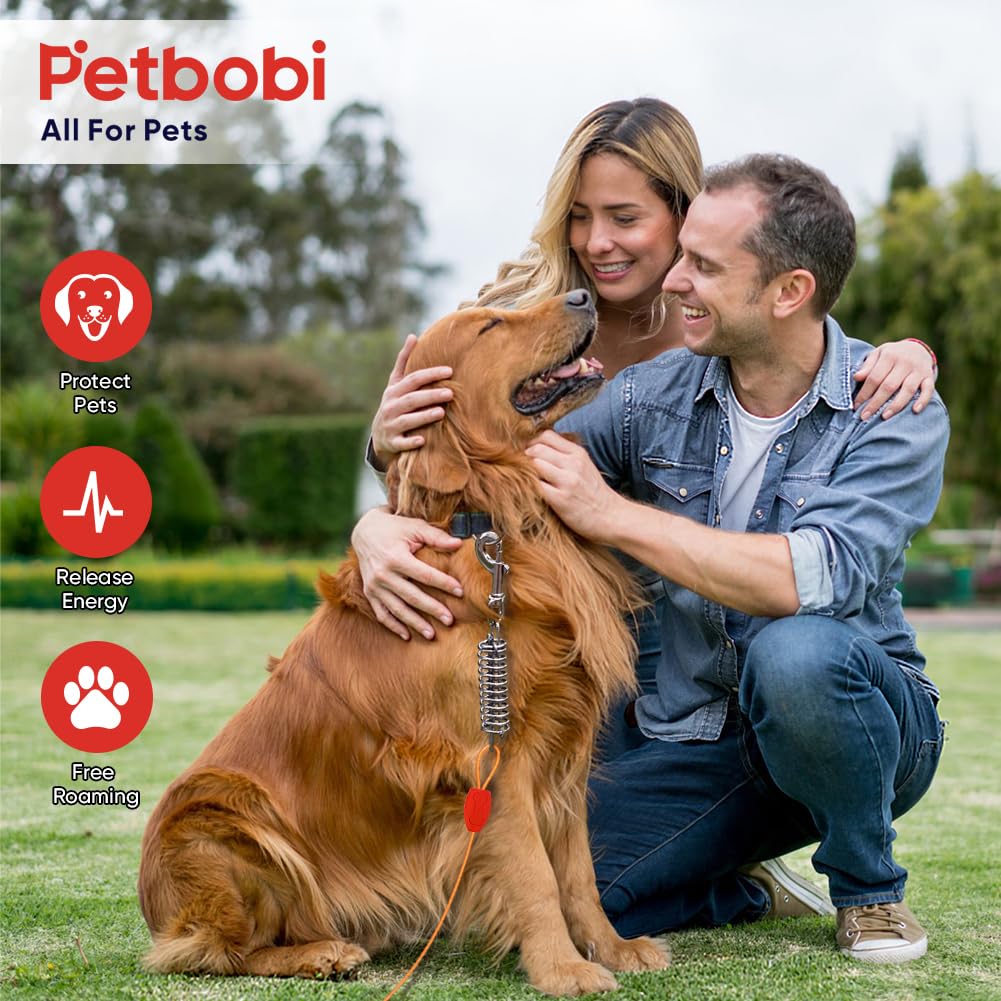 Petbobi packaging includes everything you need for a complete outdoor tie-out setup