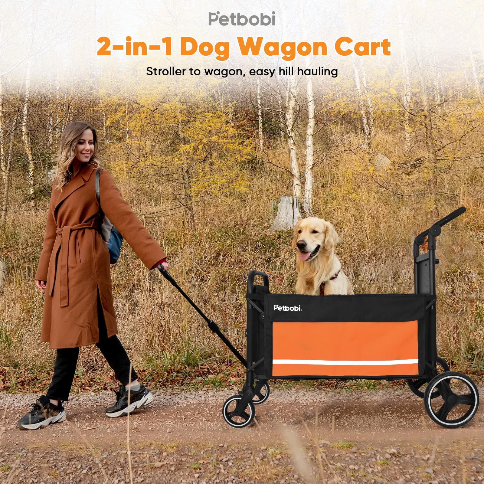 Petbobi safety leash points help keep dogs secure during walks and outdoor trips