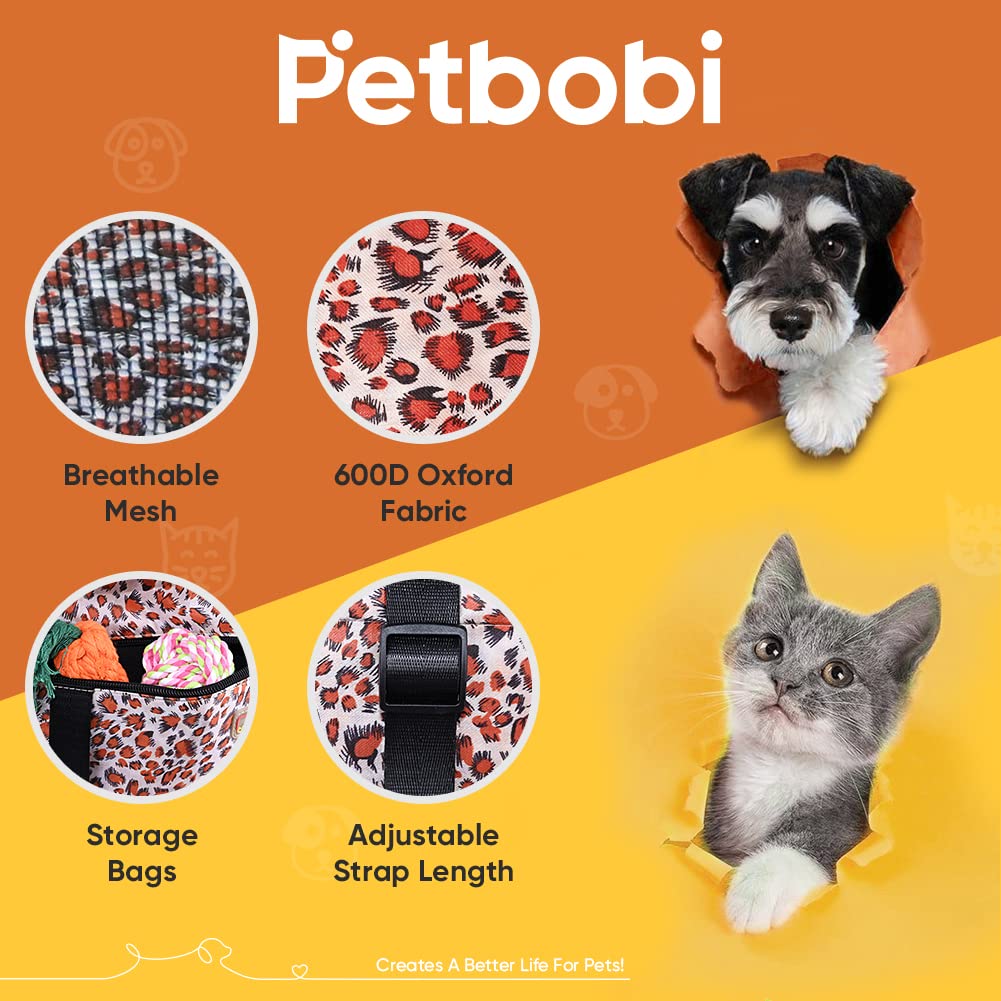 Petbobi Leopard seat fits Yorkies and Chihuahuas for snug travel