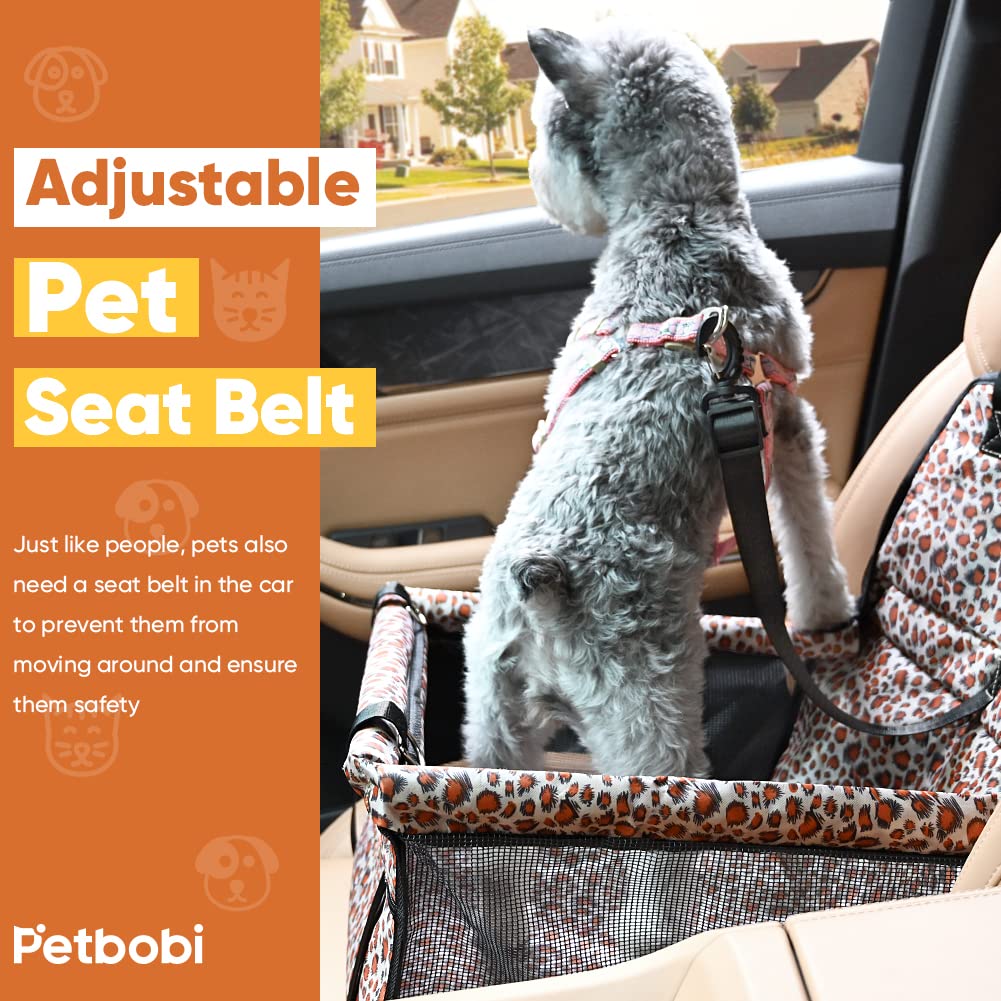 Petbobi Leopard water-resistant fabric protects the seat during spills