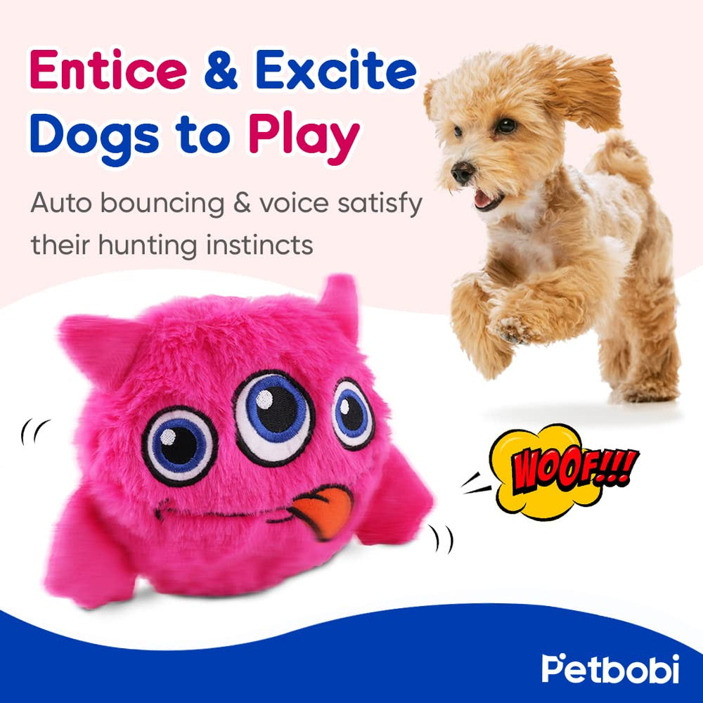 Petbobi Monster Active Ball squeak feature in action promotes engaging, energetic play.