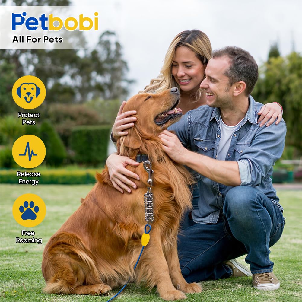 Petbobi outdoor tie-out kit ideal for yard camping and beach adventures.