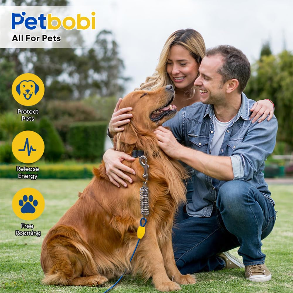 Petbobi outdoor tie-out kit ideal for yard camping and beach adventures.
