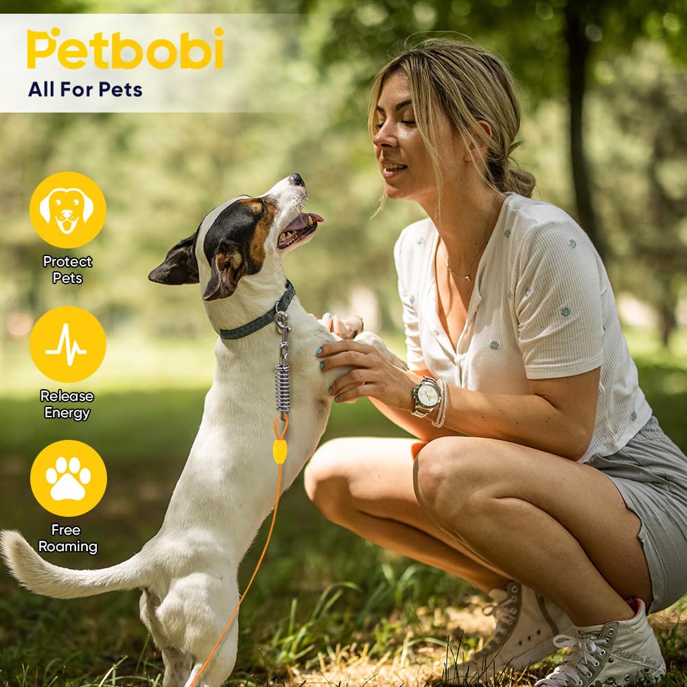 Petbobi packaging includes leash, stake, and box for easy setup.