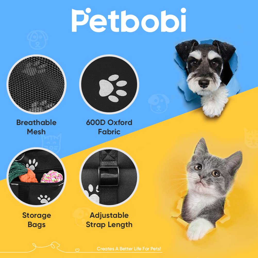 Petbobi fits small dogs and cats up to 15 lbs for cozy travel