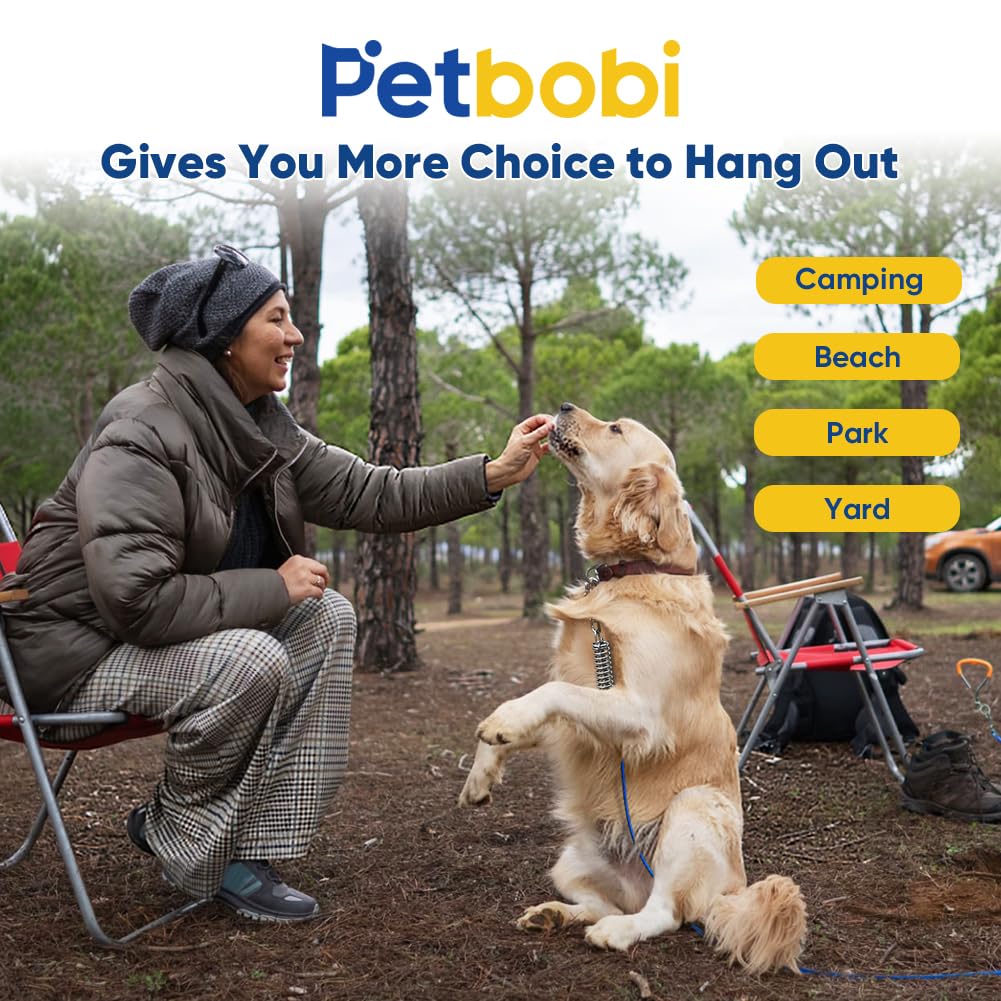 Petbobi PVC-coated steel cable resists weather and chewing for outdoor use.