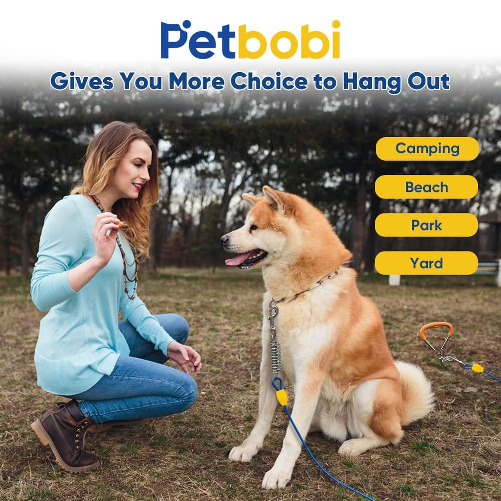 Petbobi PVC-coated steel wire provides weatherproof and chew-resistance durability.