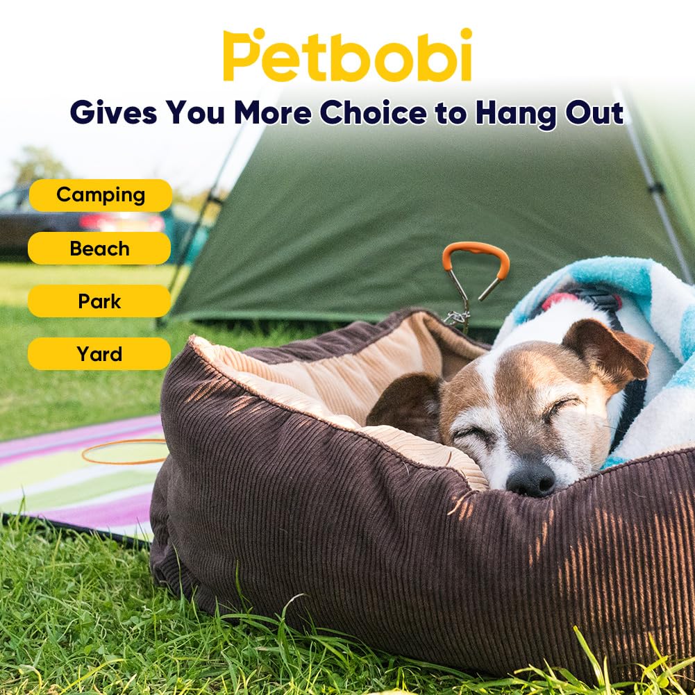 Petbobi PVC-coated steel wire remains weatherproof and chew-resistant.