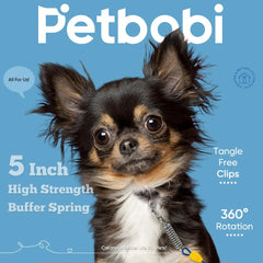 Petbobi recubrimiento PVC en cable azul, resistente a la intemperie.