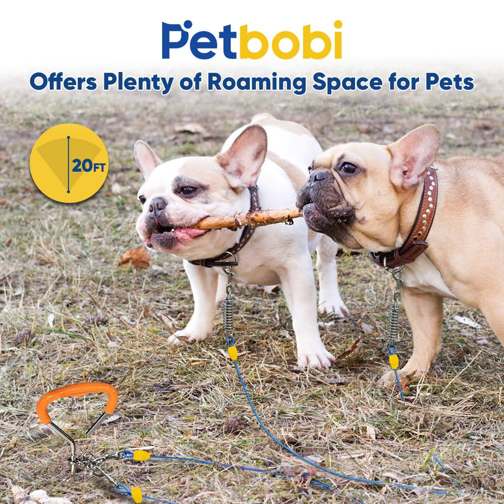 Petbobi 360 rotating clips reduce tangling for hassle-free outdoor play.