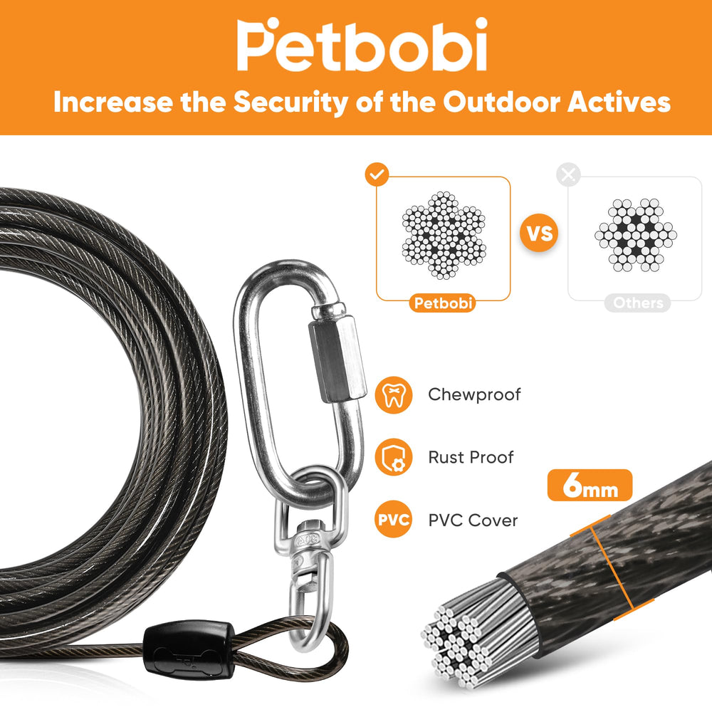 Petbobi spiral stake setup illustrating quick anchoring for camping or yard use