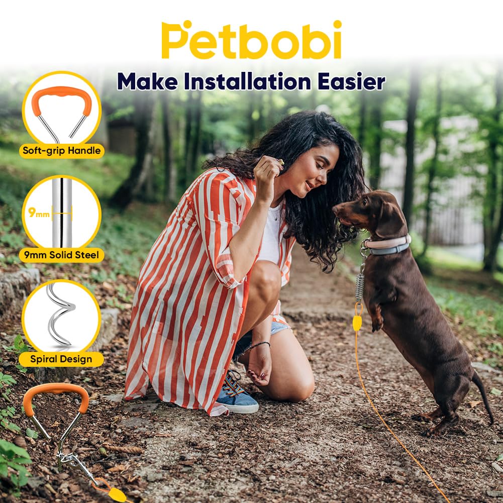 Petbobi 4in spring reduces impact from sudden pulls.
