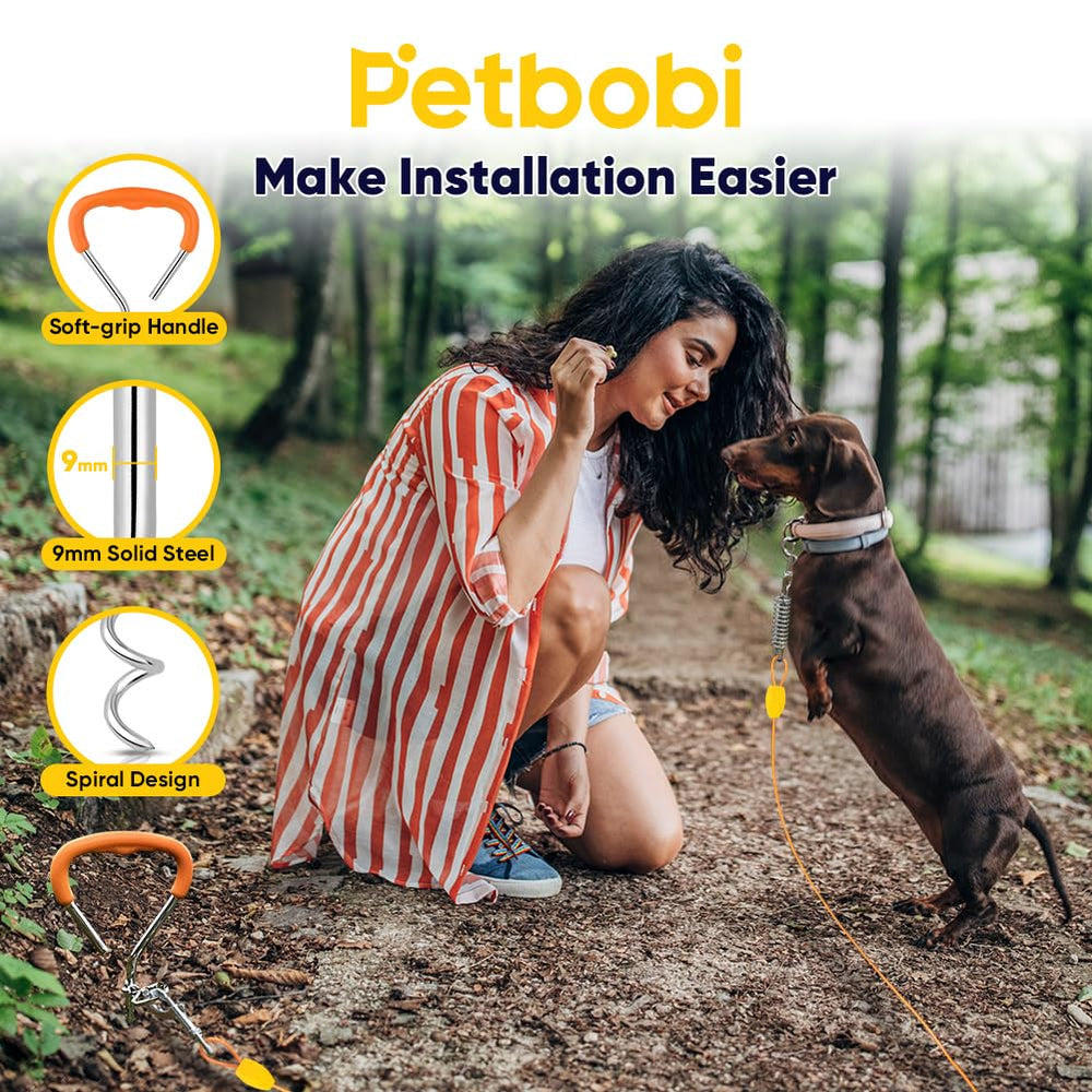 Petbobi 4in spring reduces impact from sudden pulls.