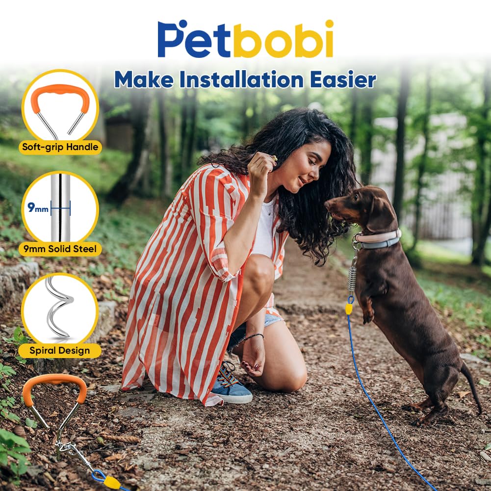 Petbobi 5inch spring absorbs sudden tugs to protect neck