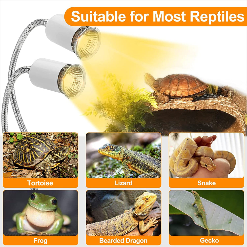 Petboda reptile heat lamp ceramic socket stays cooler and safer.