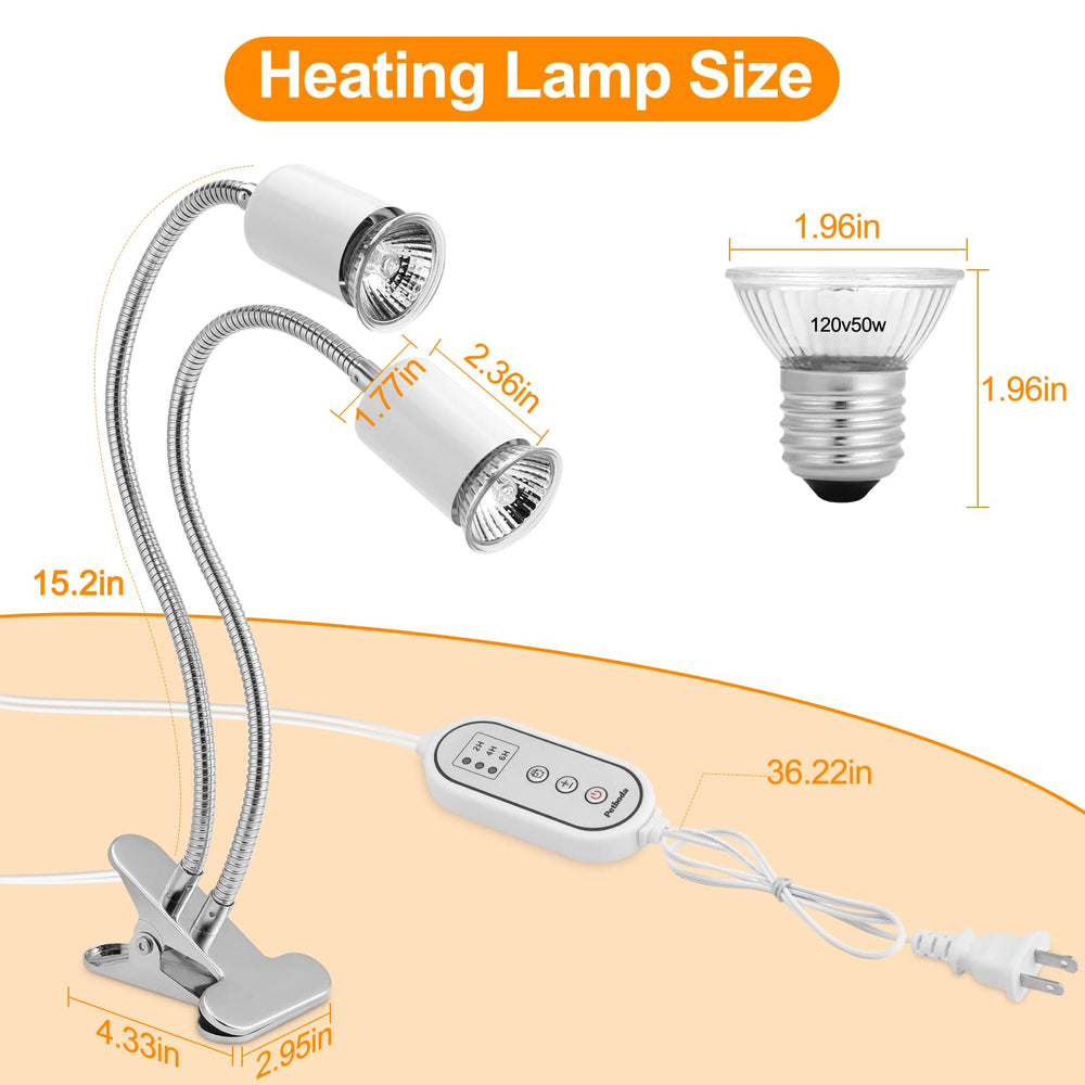 Petboda reptile heat lamp 4-bulb pack supports varied basking needs.