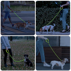 PetBonus green LED leash features thick padded handle for comfort.