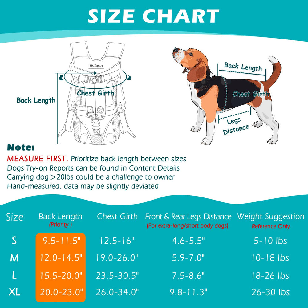 PetBonus dog inside the carrier ready for hiking