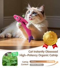 PetBusy baby-grade soft cotton plush cat toy for cuddly, safe play.