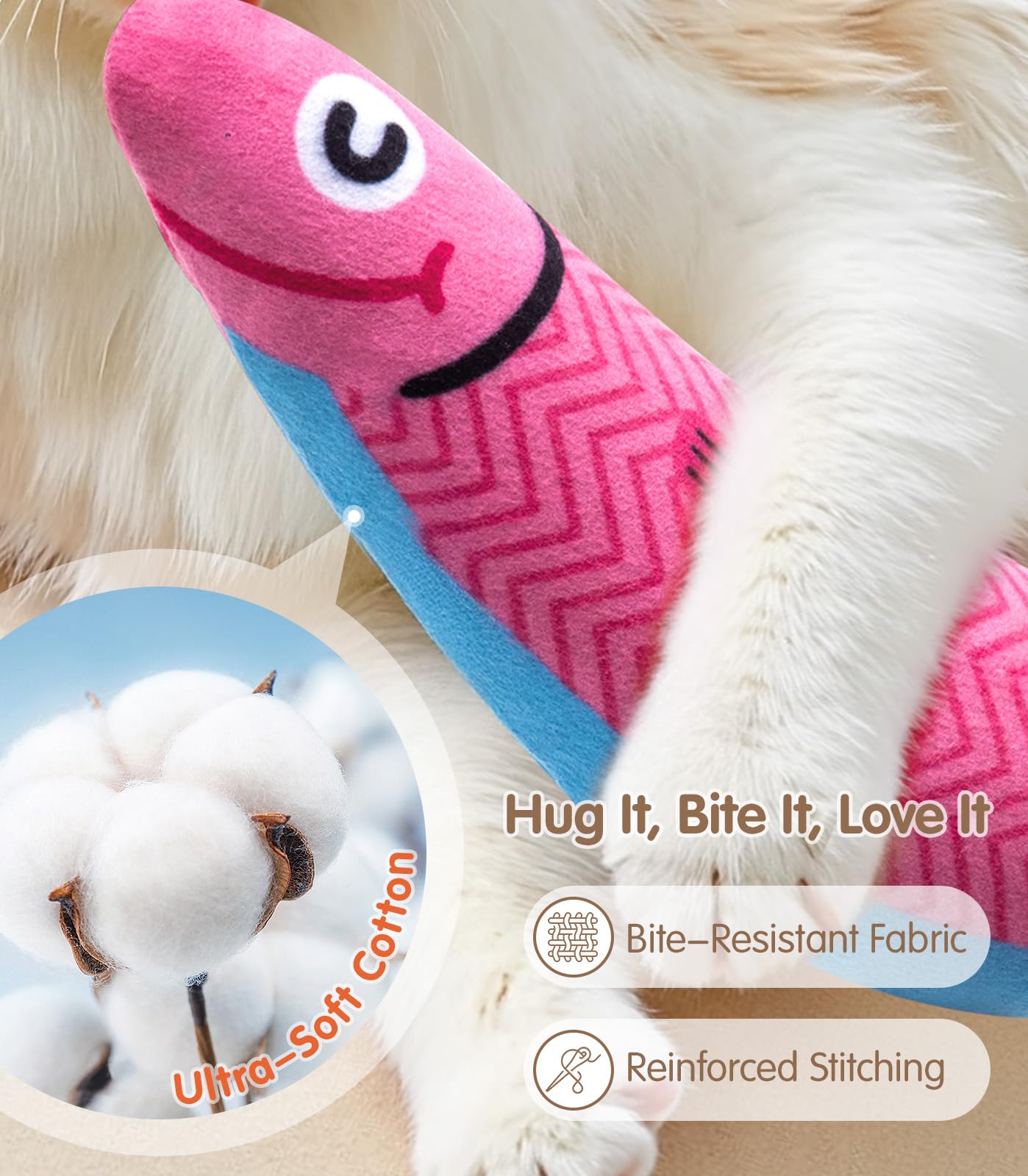 PetBusy cute fish shape invites cats to hug, kick, and chase.
