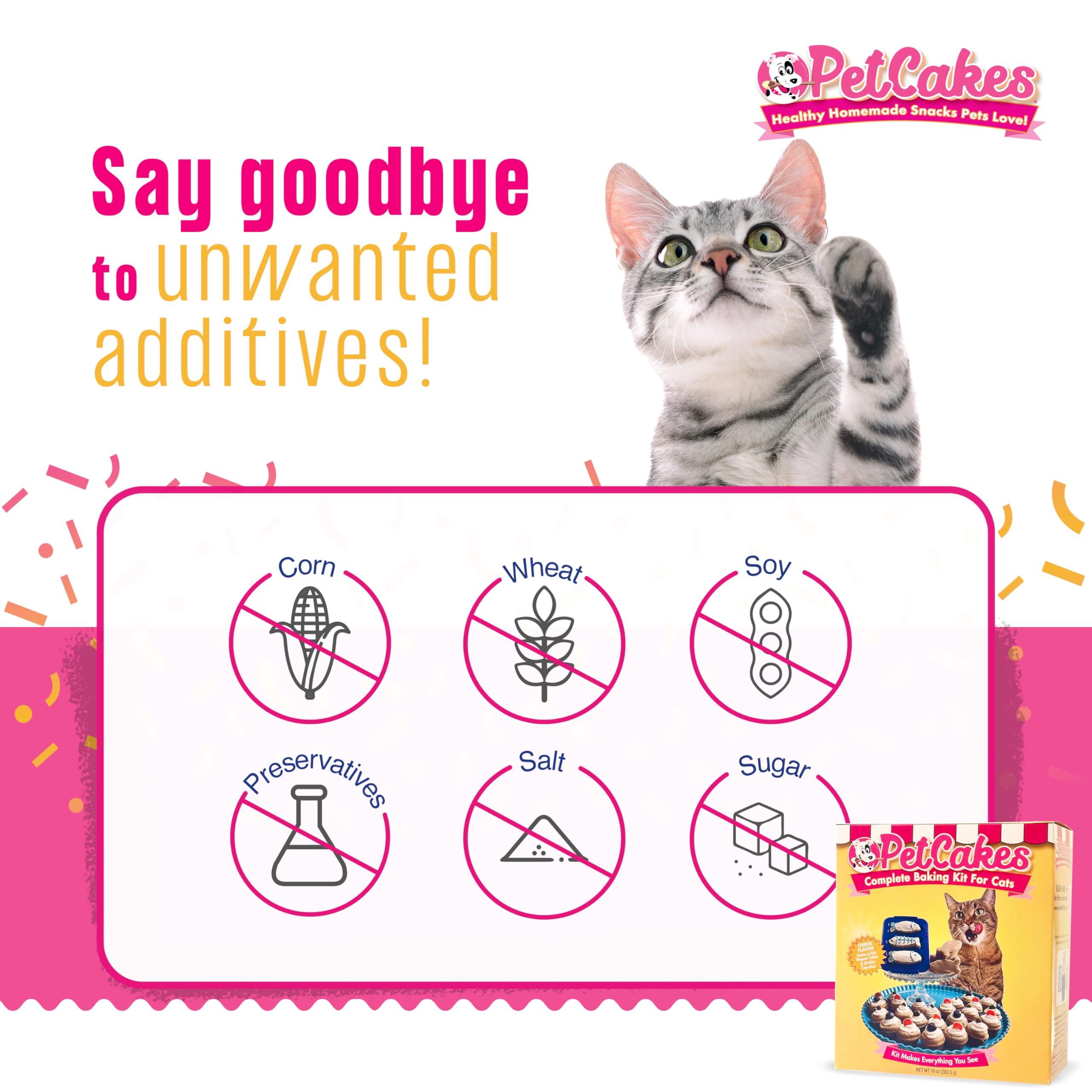 PetCakes microwave-ready cakes to bake in minutes.